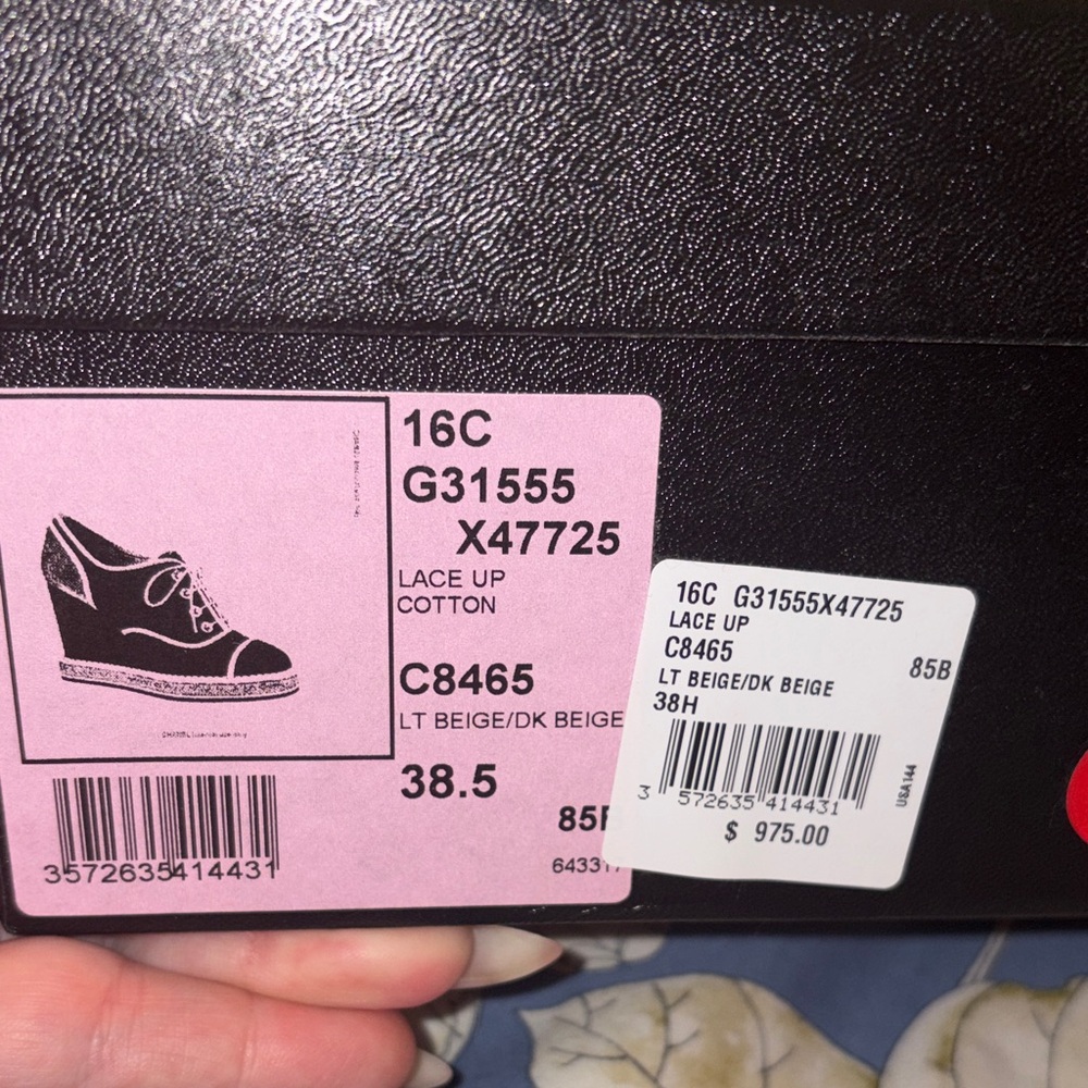 CHANEL Women's Black and White Sneakers - Picture 9 of 12